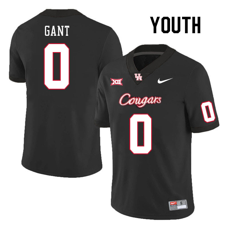 Youth #0 Kendre Gant Houston Cougars College Football Jerseys Stitched-Black